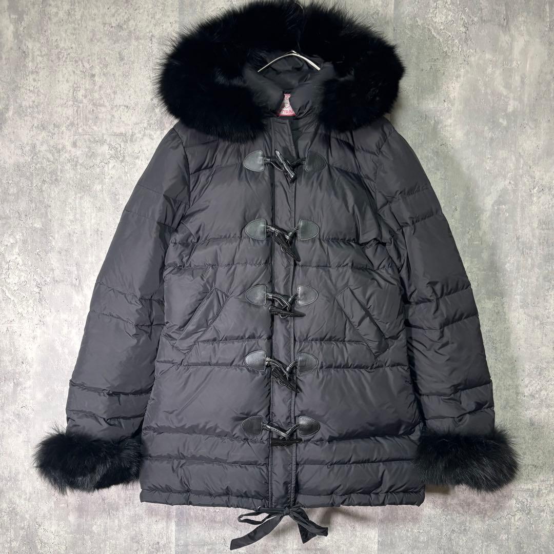 Blugirl Blumarine ダウンコート ファー トグル 黒