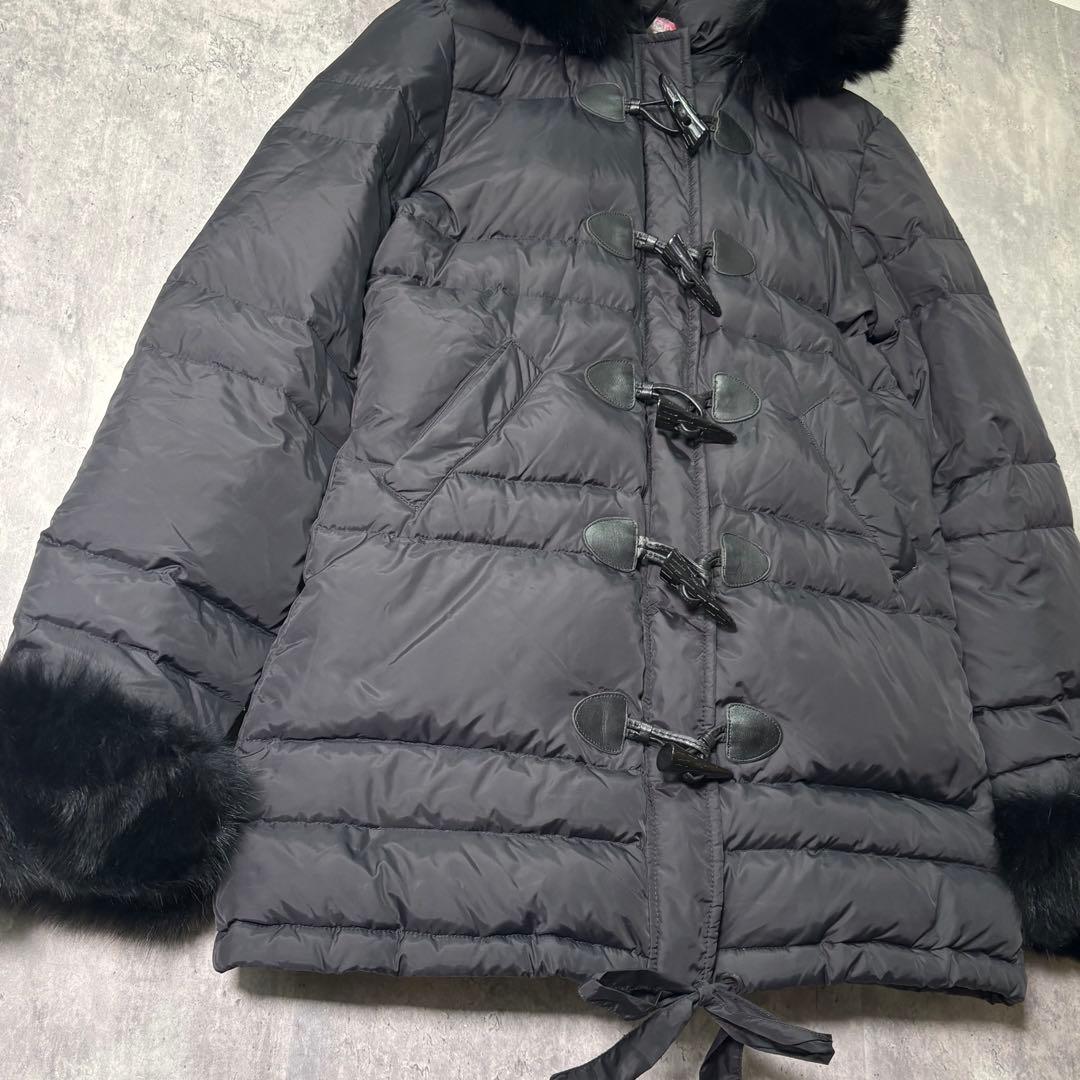 Blugirl Blumarine ダウンコート ファー トグル 黒