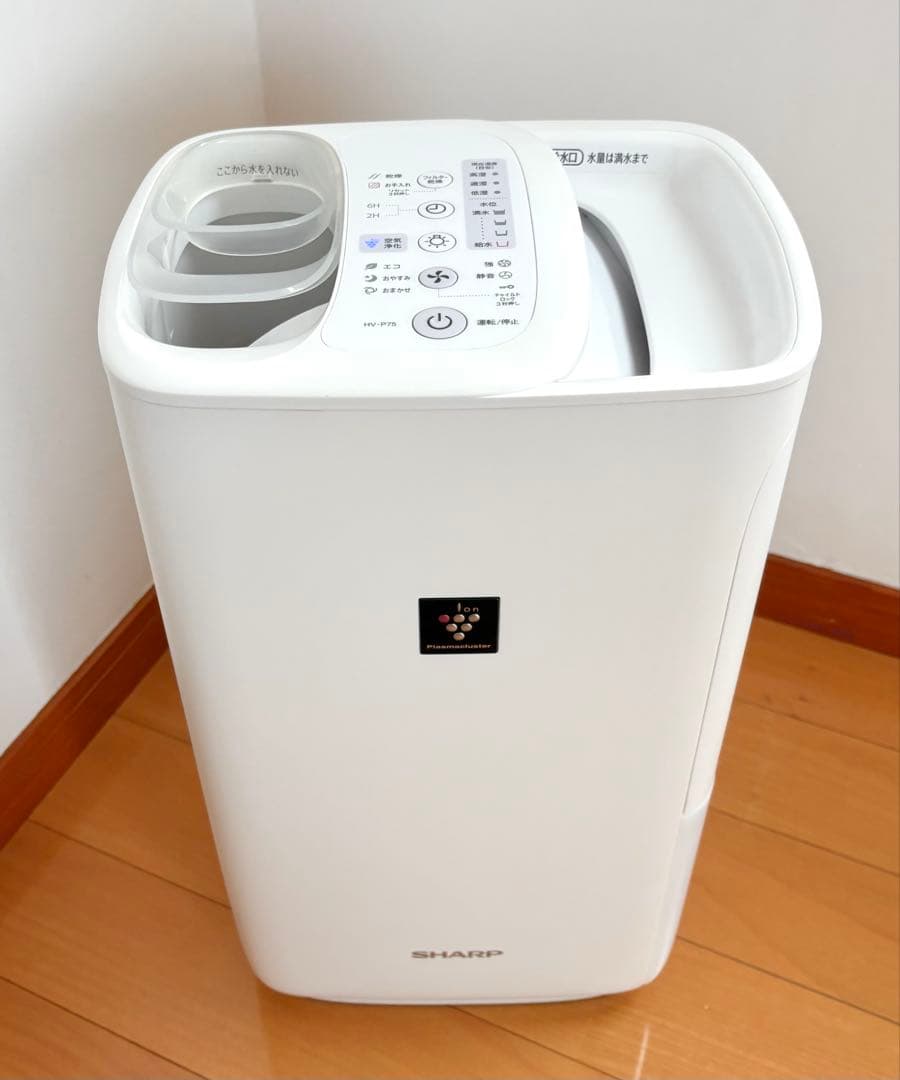 シャープ 加湿器 ハイブリッドプラズマクラスター HV-P75-W＋フィルター他