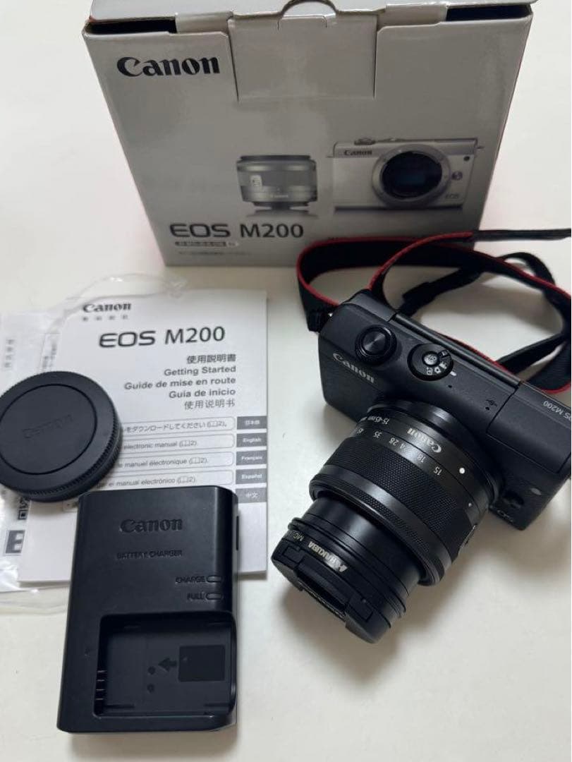 Canon ミラーレス一眼カメラ EOS M200 標準ズームキット ブラック
