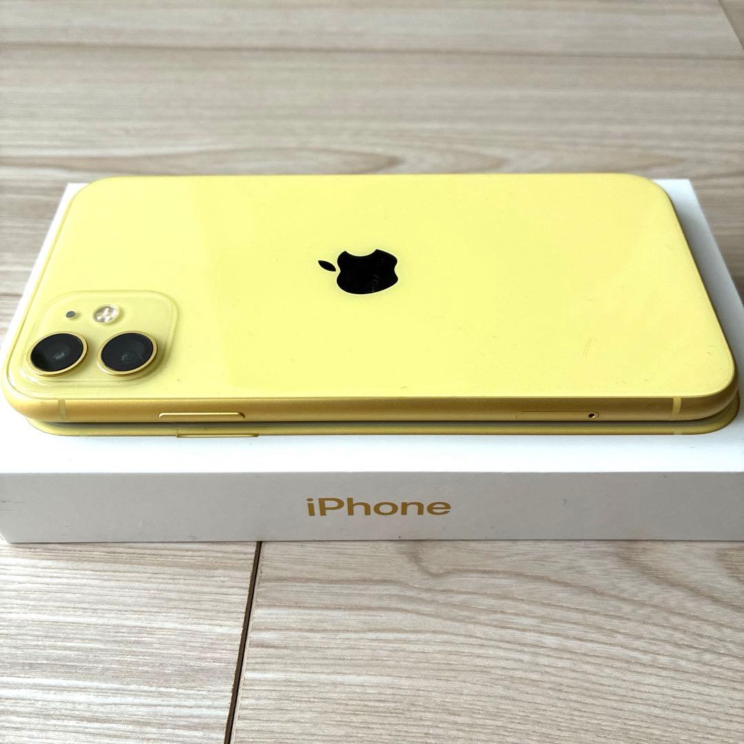 美品 Apple iPhone11 64GB イエロー SIMロック解除済み