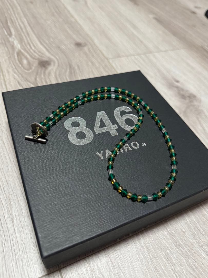846 YAJIRO 緑　ネックレス50cm