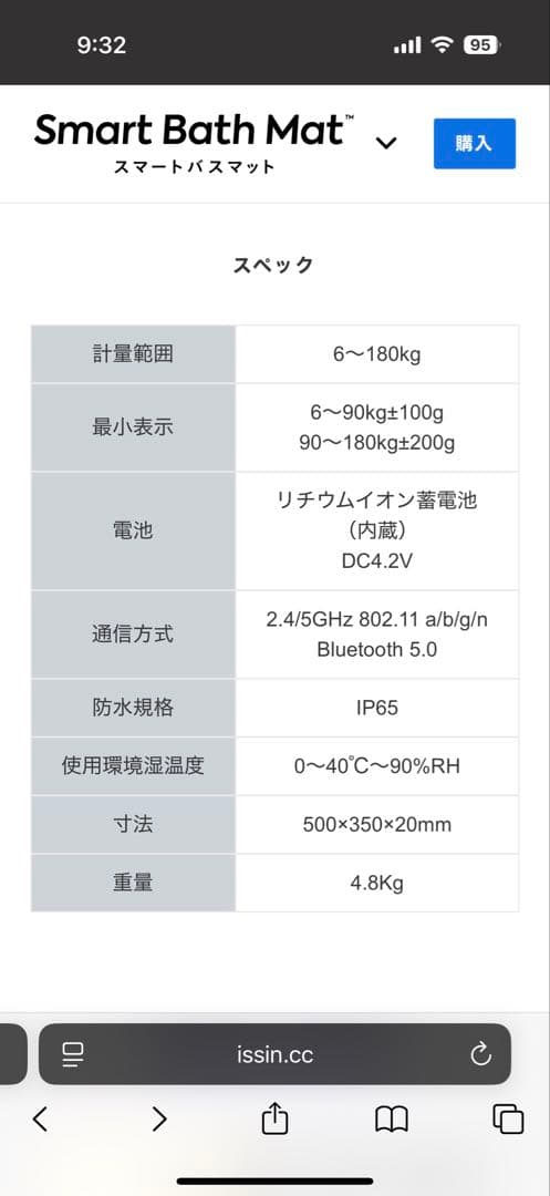 新品　Smart Bath Mat 体組成計モデル