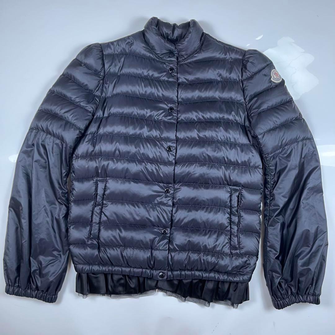 【美品】モンクレール サカイ SAKI フリル ダウンジャケット ブラック1 M