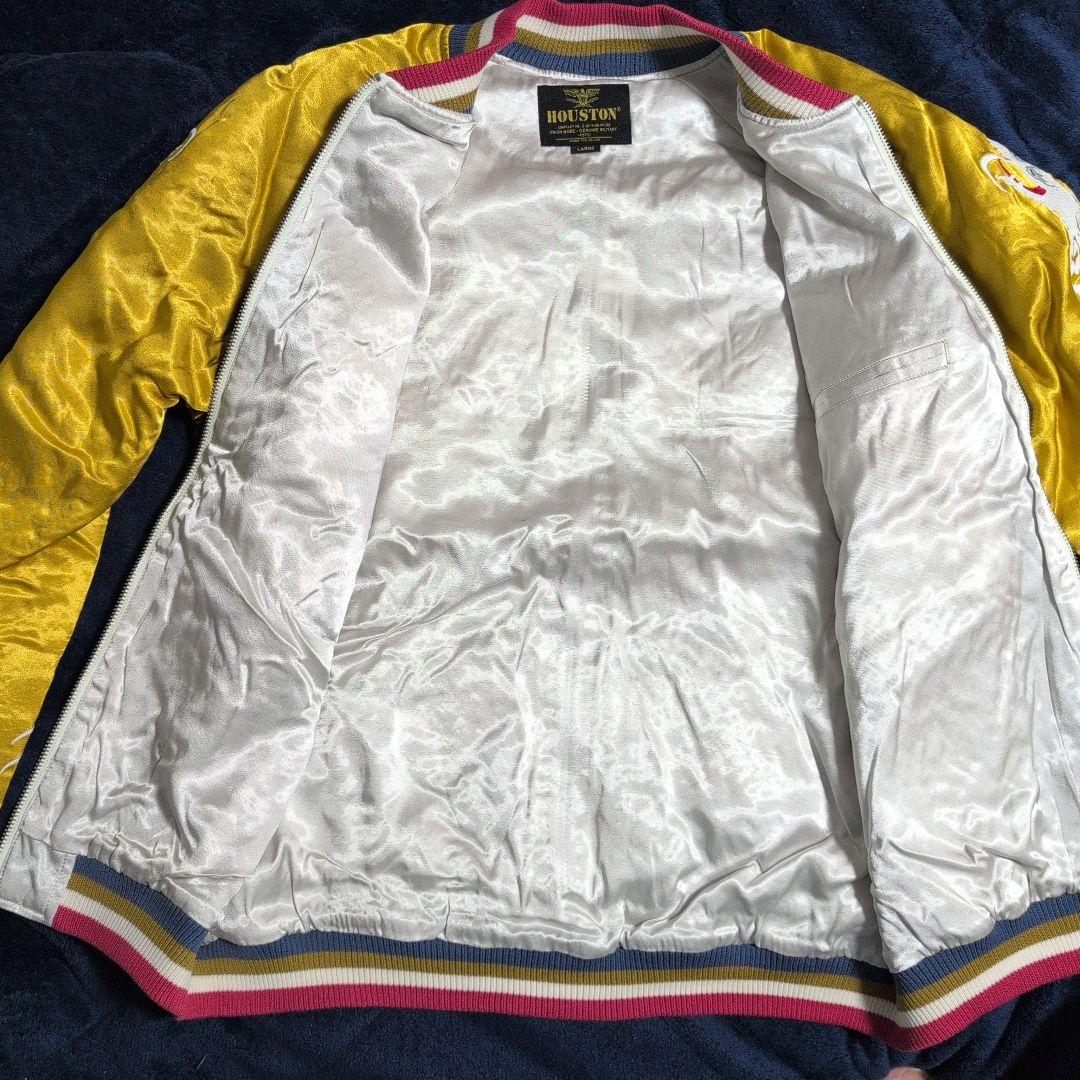 新品　ヒューストン　スカジャン 鷲と虎と龍刺繍　レイヨン　スーベニアジャケット