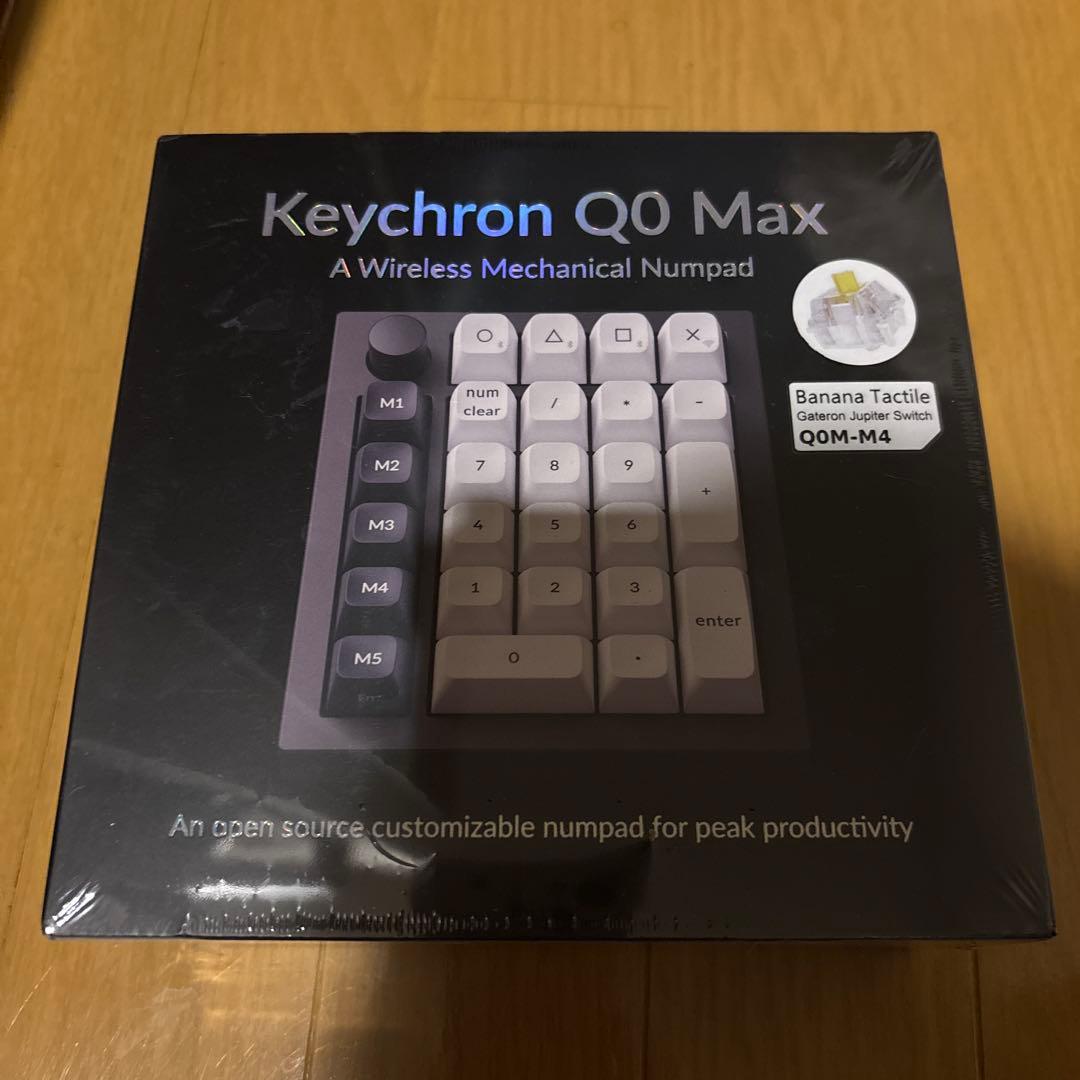 Keychron Q0 Max ワイヤレス バナナ軸 ブラック　q0m-m4