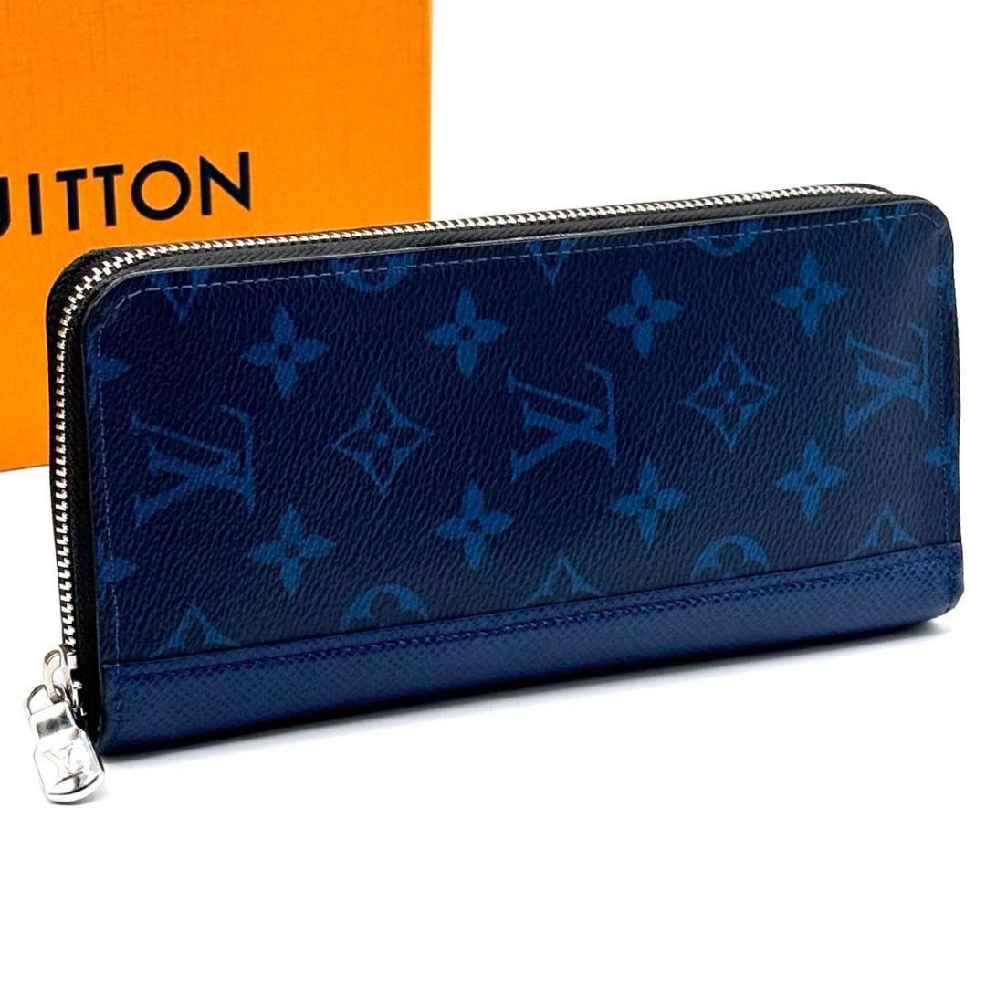 極美品 箱袋付 ルイヴィトン ジッピーウォレット ヴェルティカル タイガラマ 青