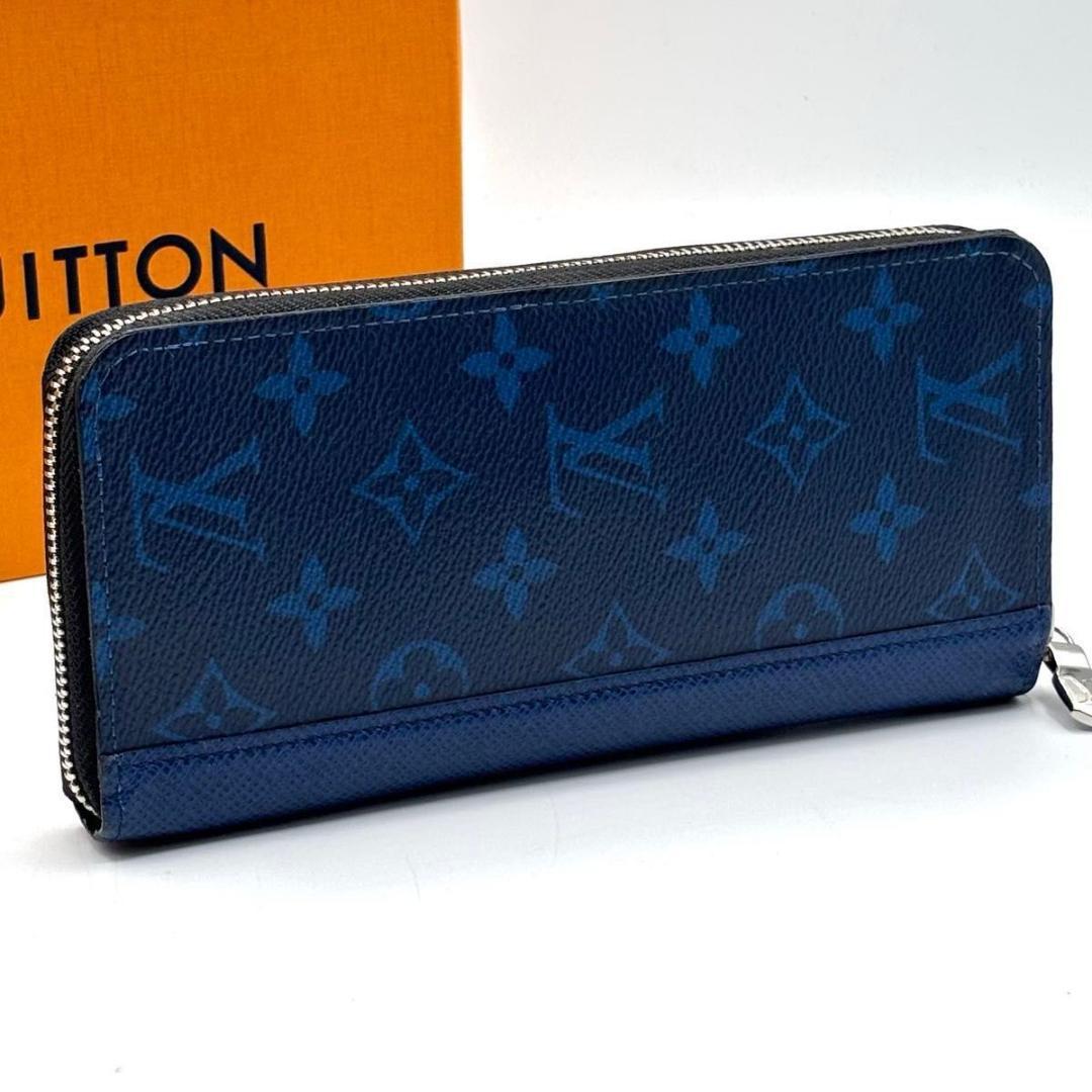 極美品 箱袋付 ルイヴィトン ジッピーウォレット ヴェルティカル タイガラマ 青