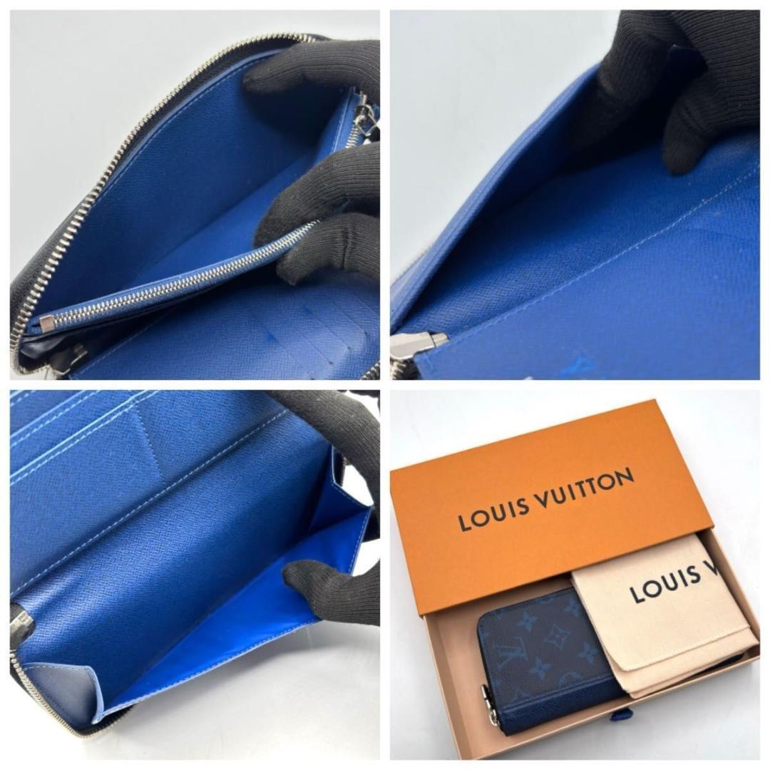 極美品 箱袋付 ルイヴィトン ジッピーウォレット ヴェルティカル タイガラマ 青