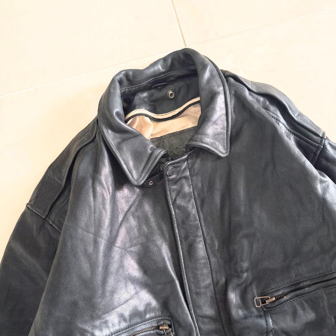 h*s様 A-2 レザーフライトジャケット　ブラック