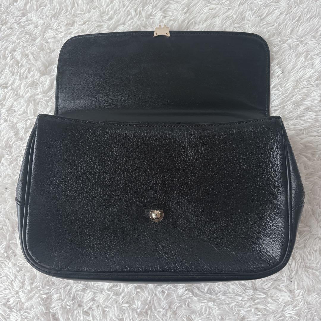 Burberrys ハンドバッグ ノバチェック シャドーホース オールレザー 黒