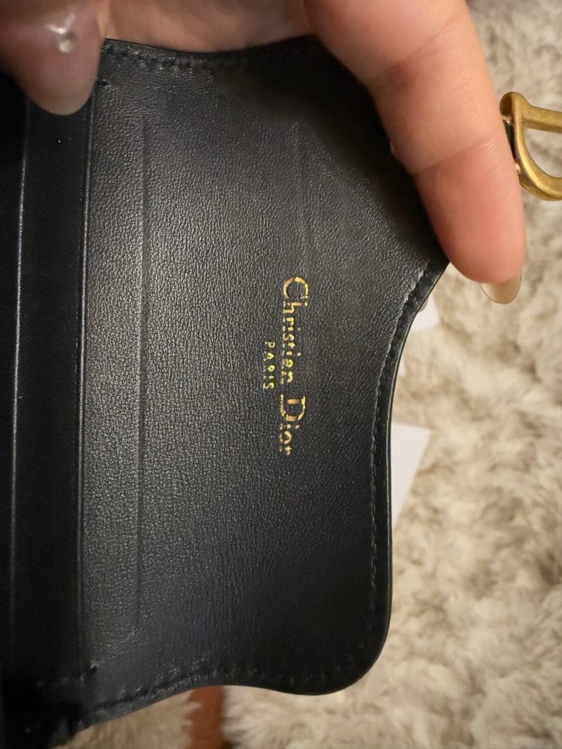 Dior 黒 レザー カードホルダー