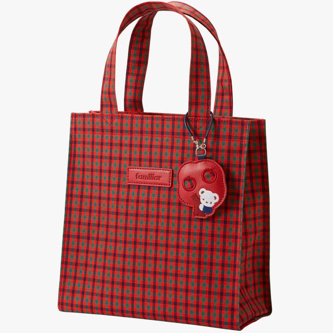 ファミリア　familiar チェック　トートバッグ　小