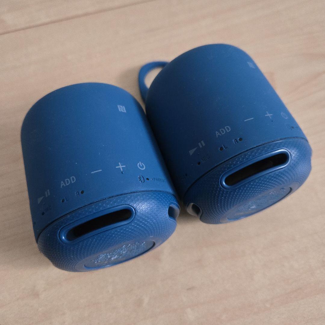 【2個セット】SONY SRS-XB10 防水 ワイヤレススピーカー ブルー