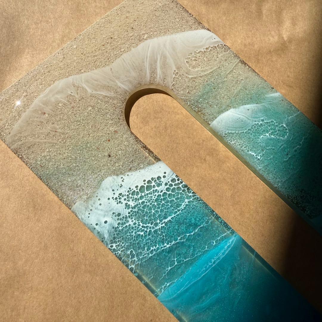 レジンアート　ティッシュケース　海アート　オーシャンアート　インテリア雑貨