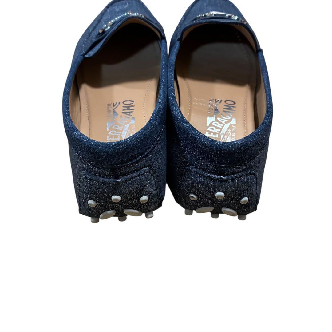Salvatore Ferragamo デニム ビット ドライビングシューズ