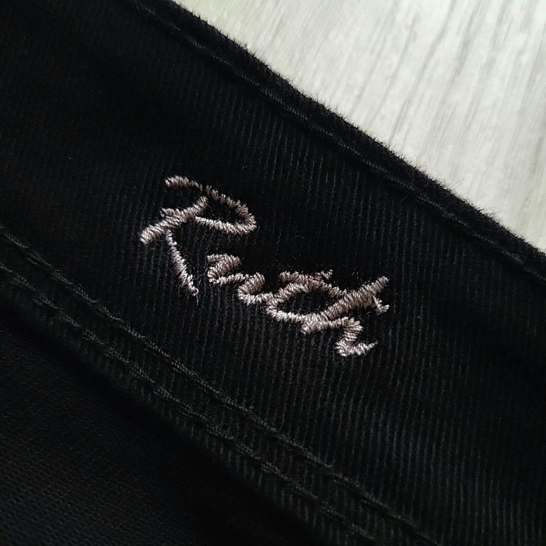YANUK ヤヌーク RUTH ブラックデニム スリムテーパード ストレッチ