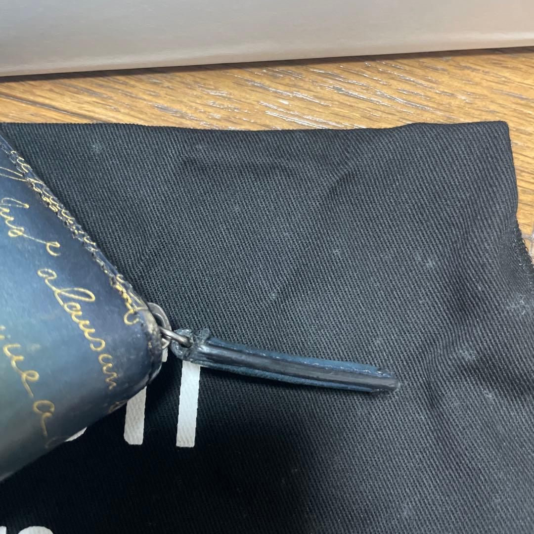 BERLUTI 長財布 青　ベルルッティ　ダブルスタンプ