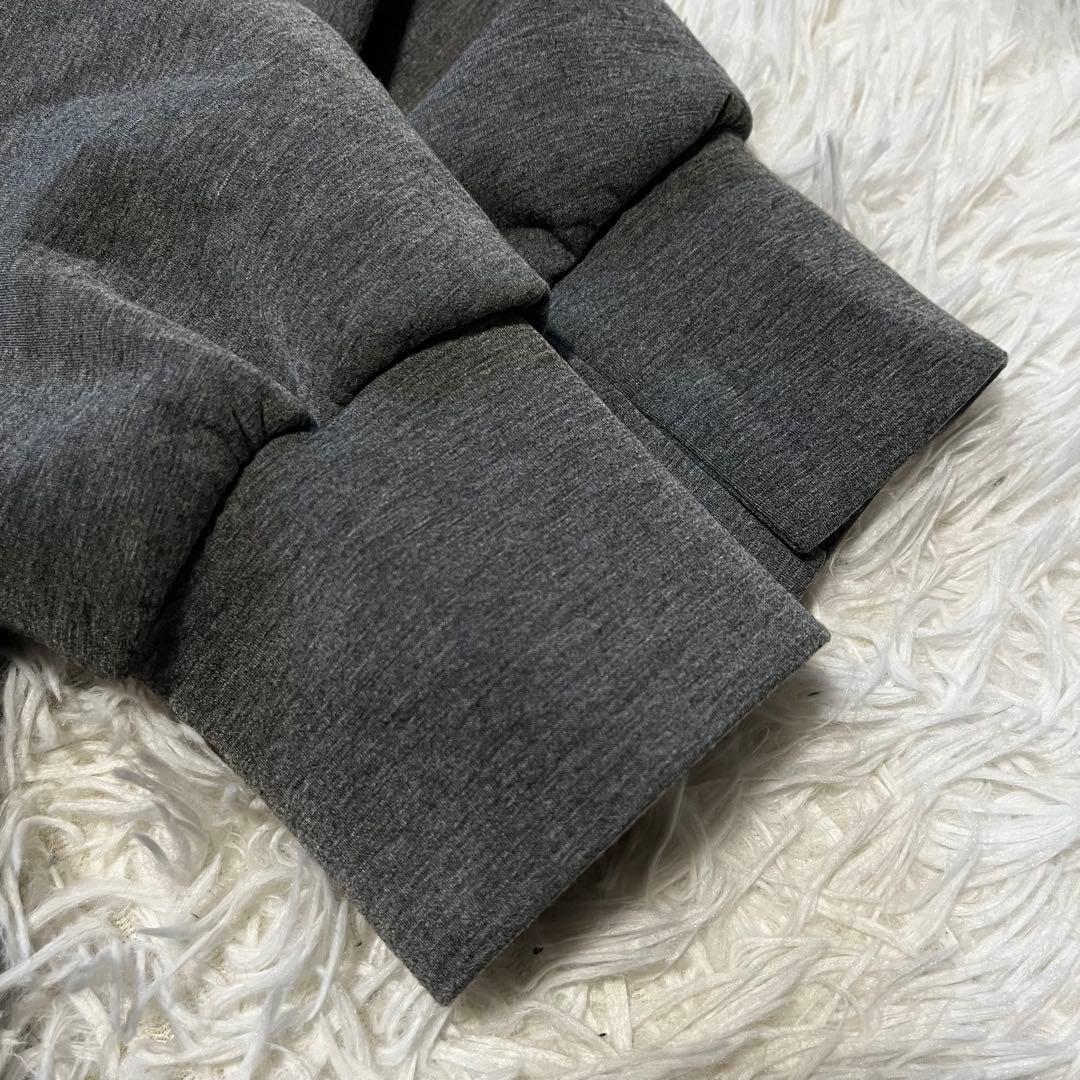 極美品 ストラ 2way 衿取り外しパール付き ワンピース フレア グレー 40