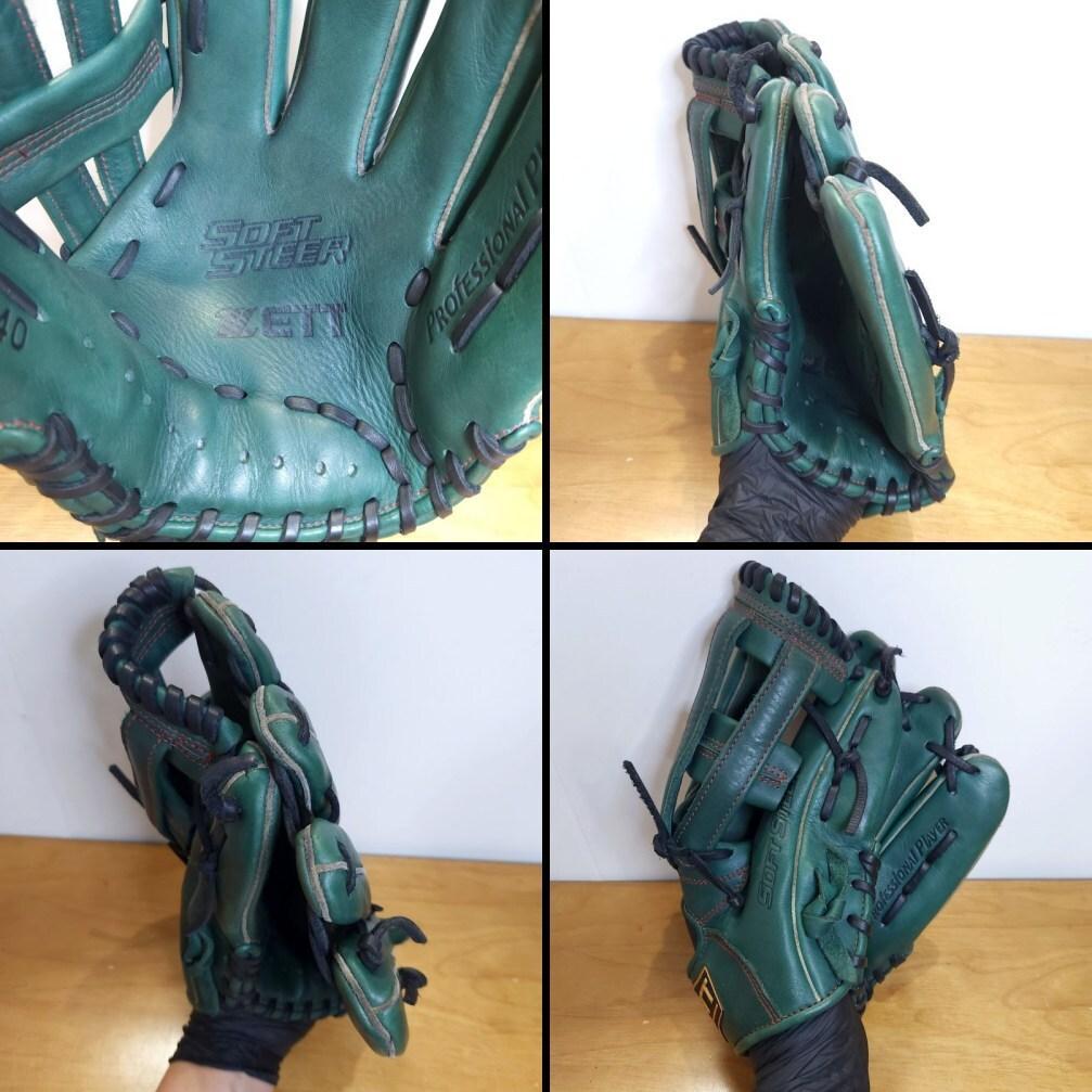 ZETT ソフトステア シリコンラベル レアカラー ダークグリーン 軟式グローブ