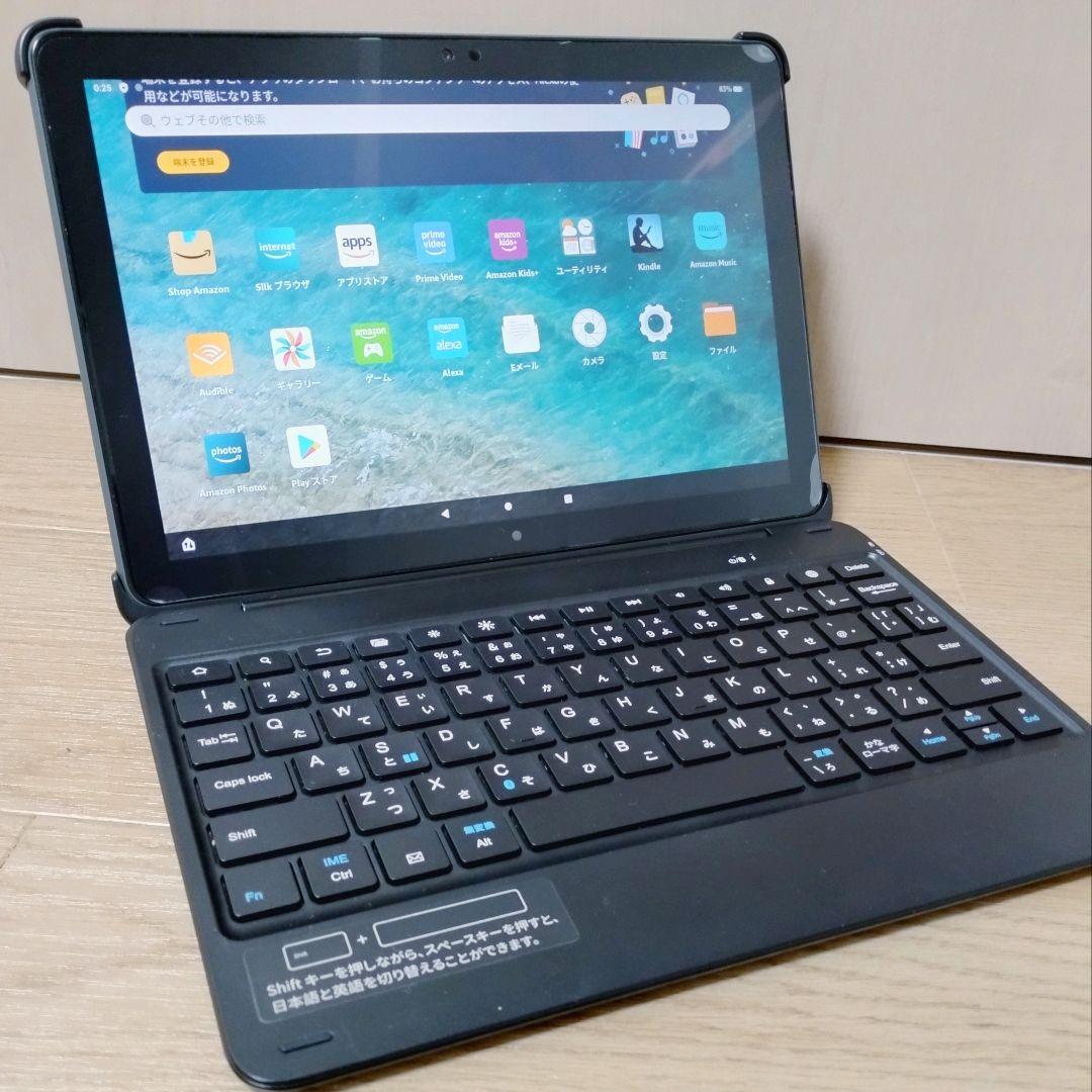 良品 Fire HD 10 PLUS 現行版 32GB キーボード付きカバー付属