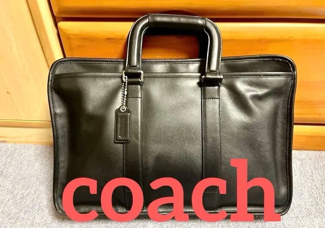 【限定お値下げ中⭐️美品】coach 黒 レザー 2WAY ビジネスバッグ