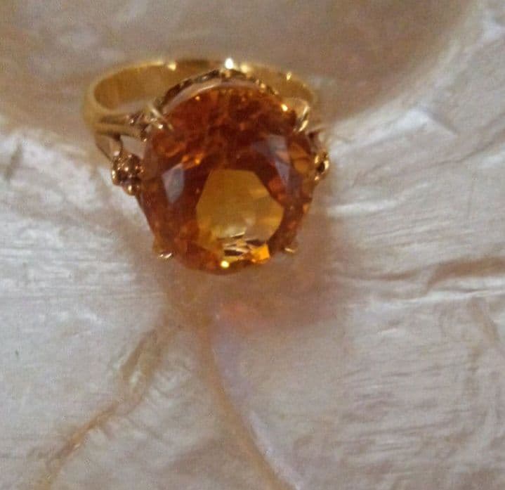 未使用 トパーズ　K18 リング