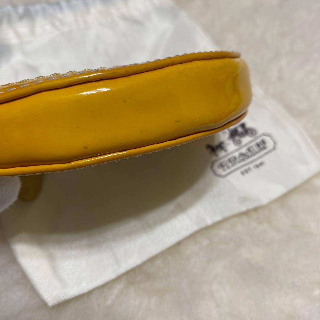 コーチ　COACH　チャームポーチ　入れ　キーリング、チェーン付