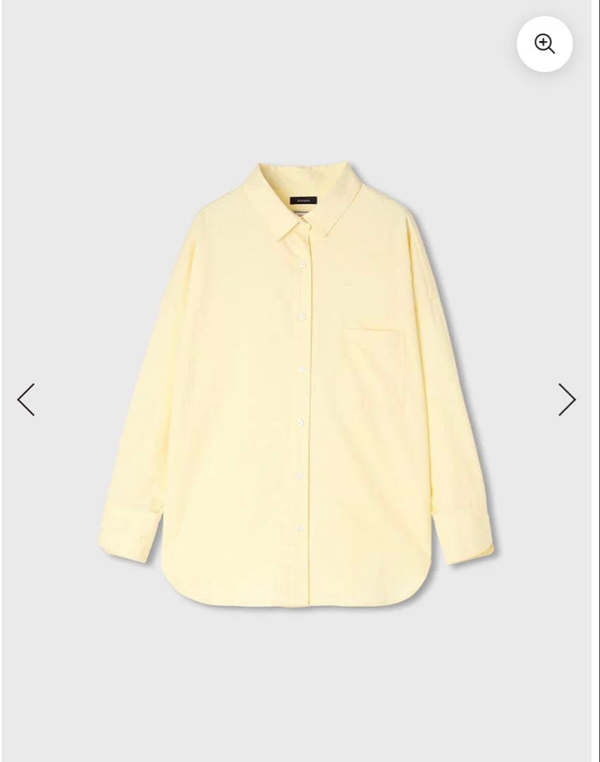 anuans アニュアンス　スタンダードシャツ　イエロー　新作　26ss