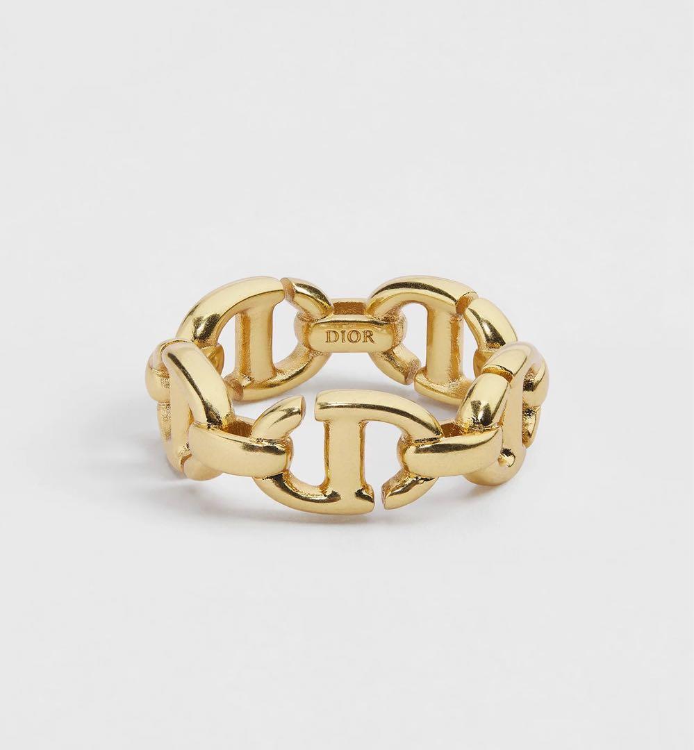 超美品　Dior CD Navy リング　S 10号