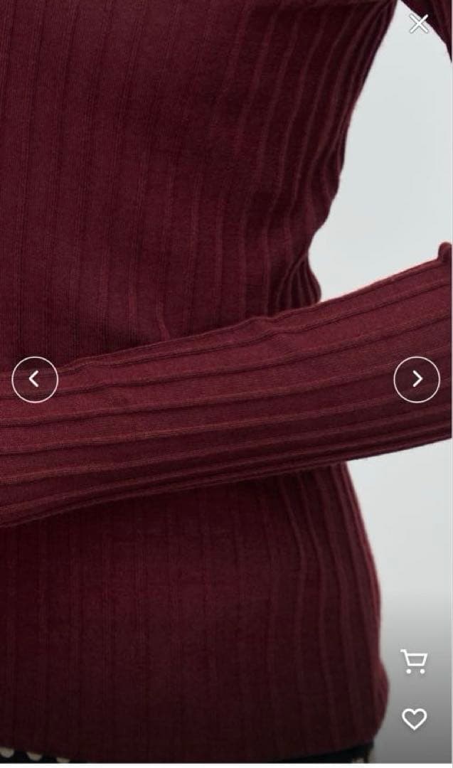 【2回着用】トゥモローランド　カシミヤシルクリブ クルーネックプルオーバー