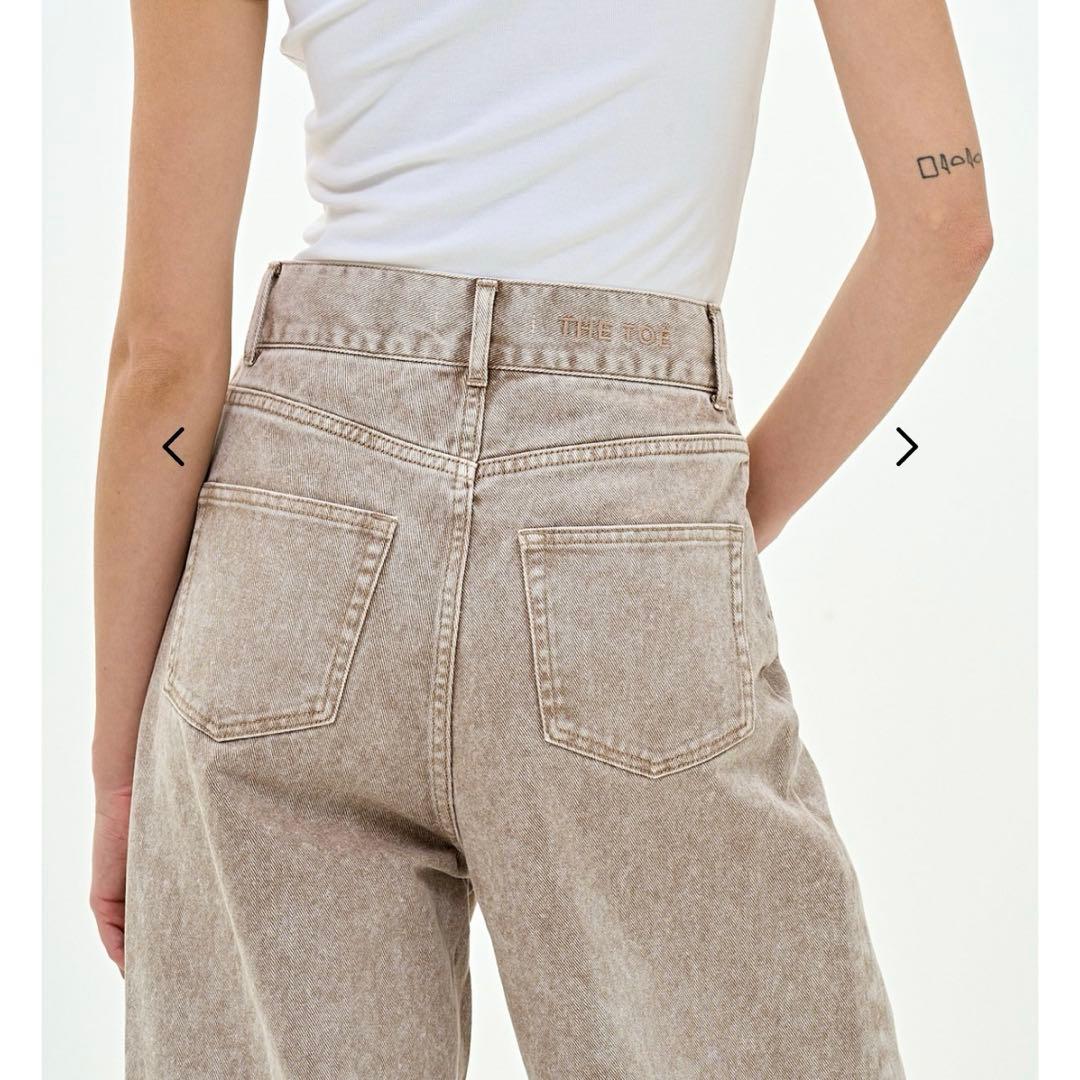 THETOE オリンピアデニムパンツハイウエスト ワイドレッグデニム S