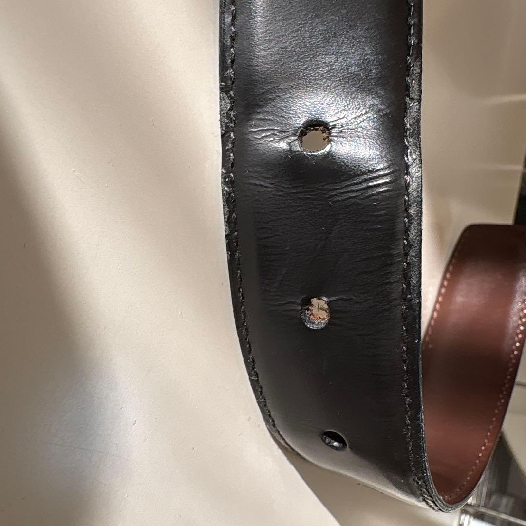 イタリア製 黒レザー ベルト