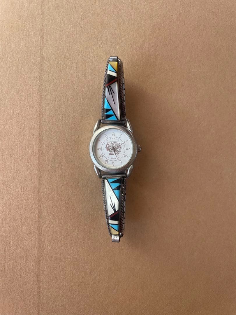 インディアンターコイズ/ズニ族　レディース時計