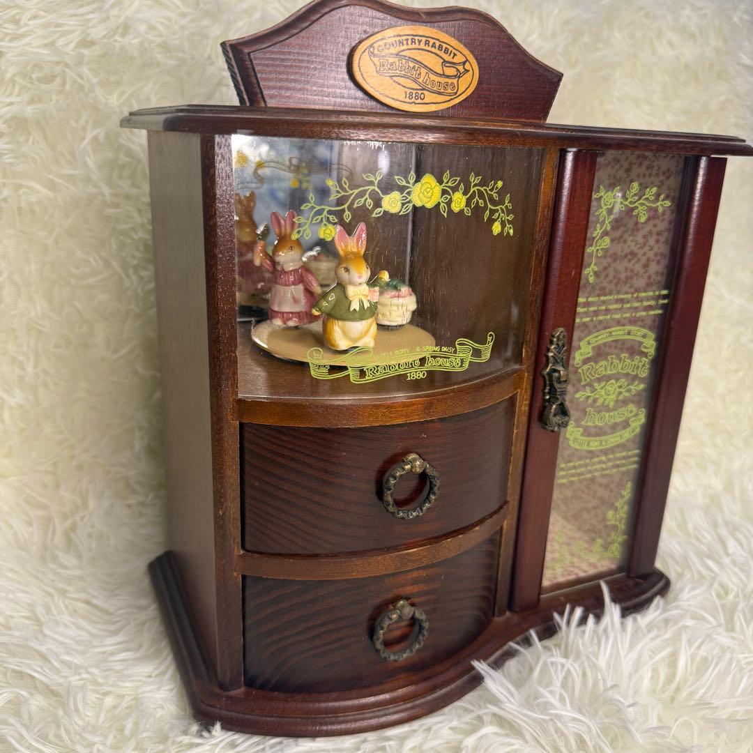 希少❕ラビットハウス　オルゴール ジュエリーボックス アンティーク レトロ