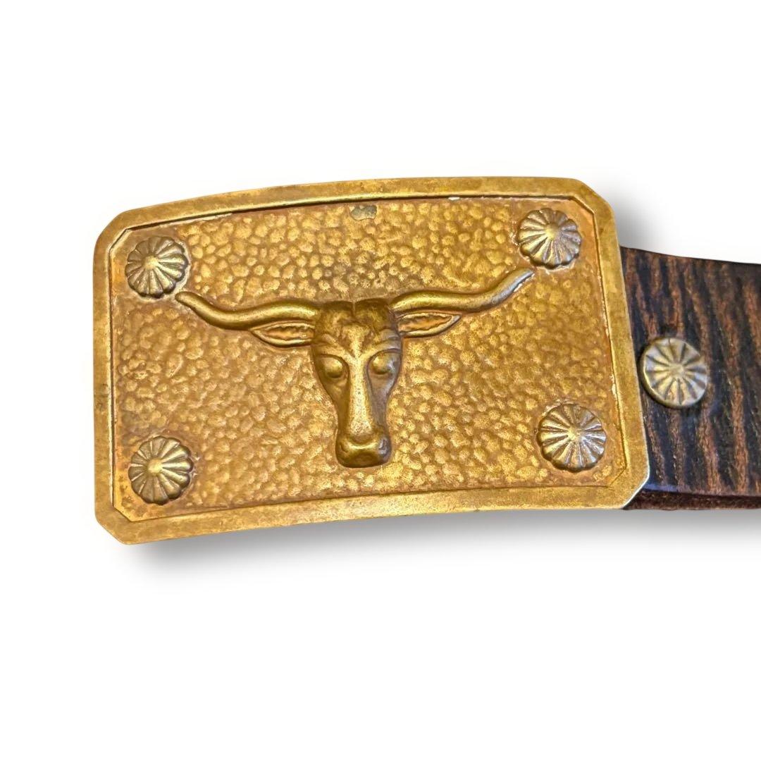 RRL スタデッドベルト ロングホーン イタリア製 30 希少 タグ付き