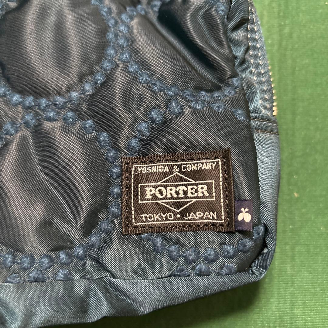 ミナペルホネン　タンバリン　ポーター　タンカー　ポーチ　ネイビー