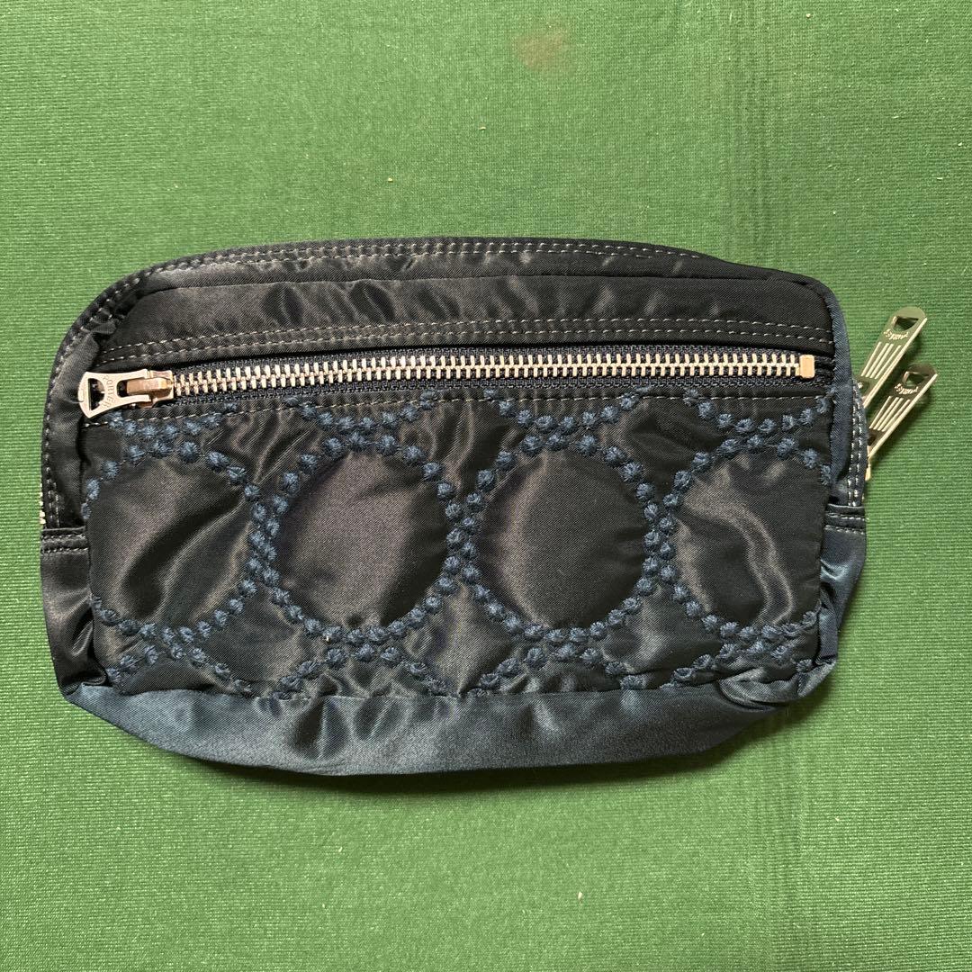 ミナペルホネン　タンバリン　ポーター　タンカー　ポーチ　ネイビー