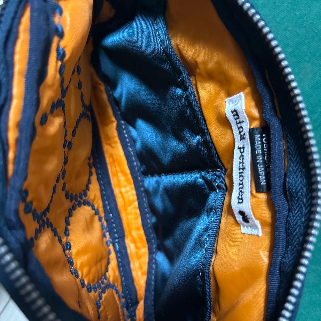 ミナペルホネン　タンバリン　ポーター　タンカー　ポーチ　ネイビー