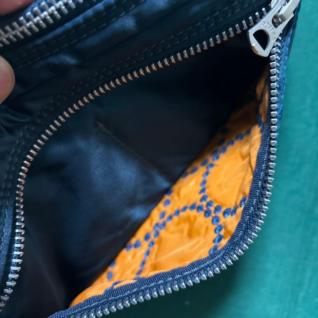 ミナペルホネン　タンバリン　ポーター　タンカー　ポーチ　ネイビー