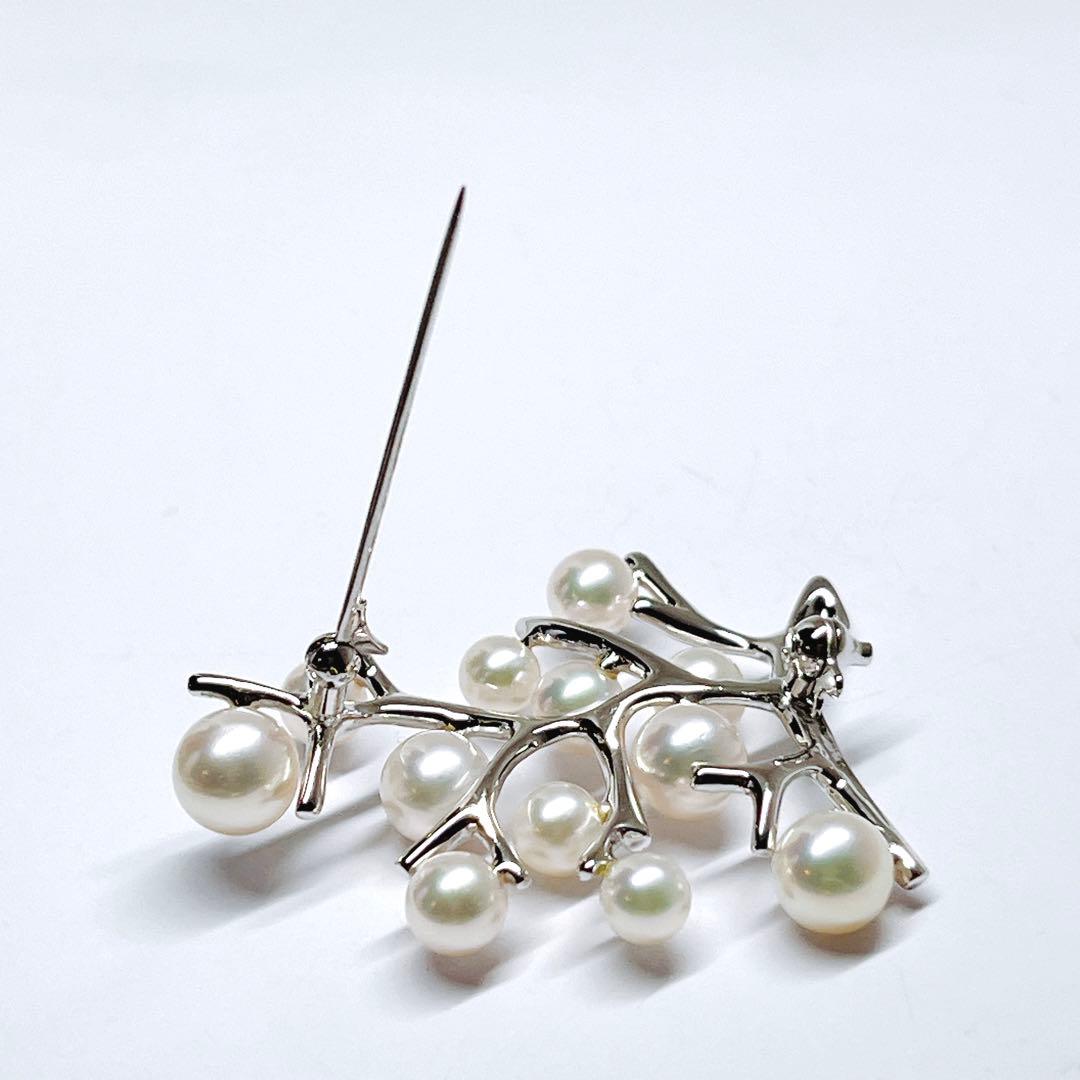 【現行品・極美品】✨ミキモト パール　ブローチ　幸福の木　ラージサイズ
