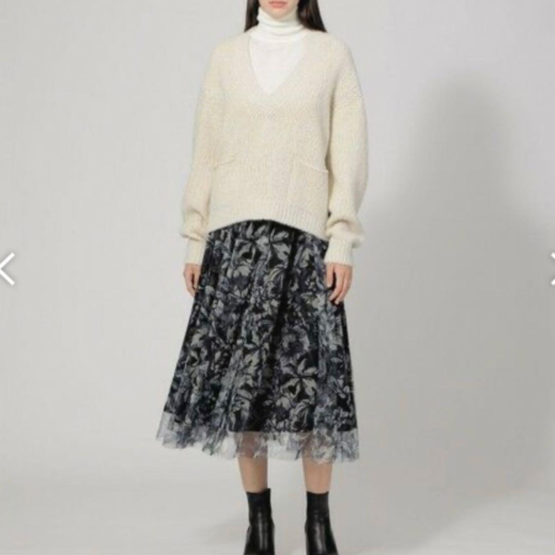 極美品♡ EPOCA STORIA フィオーレチュールプリントフレアスカート