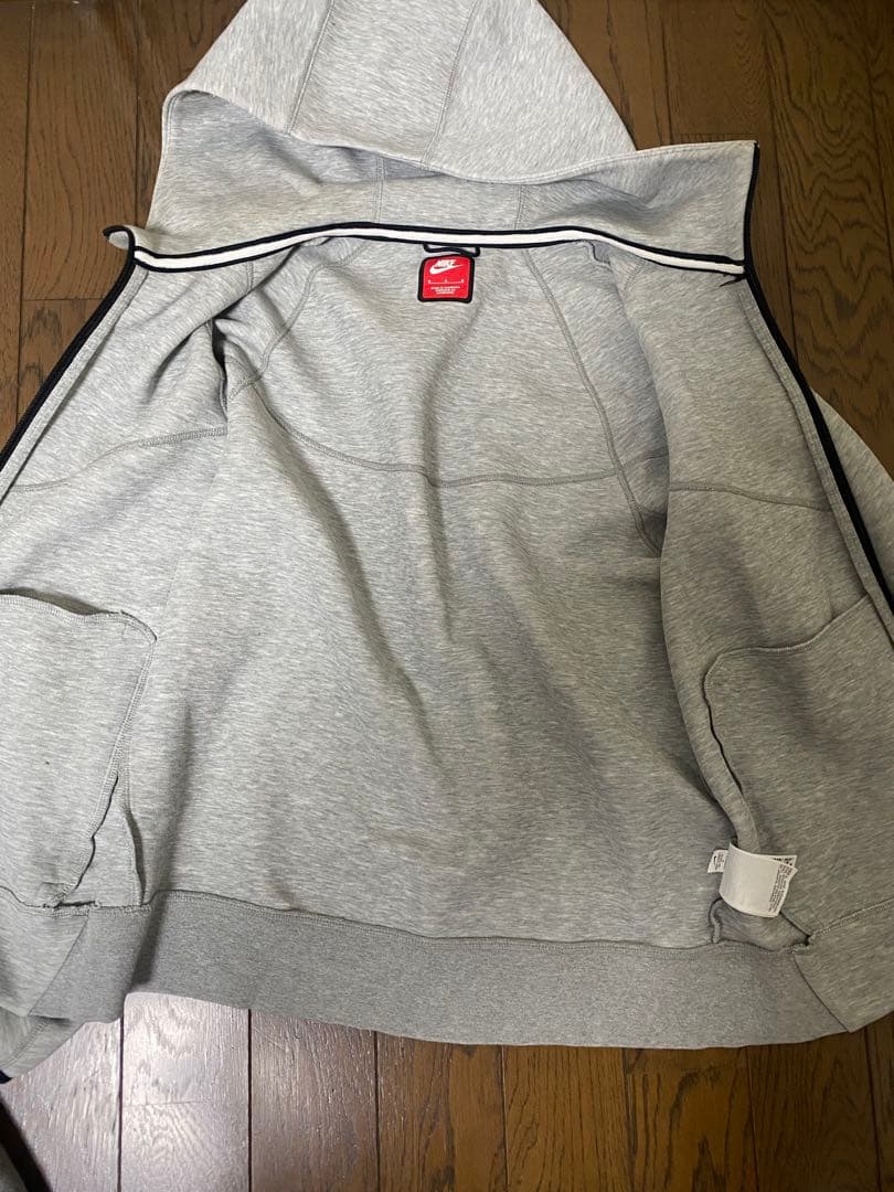NIKE ナイキ テックフリース フルジップパーカー グレー ブラック M
