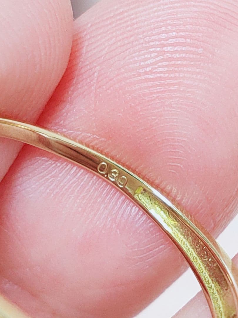 新入荷 未使用 k18YG ダイヤモンド0.30ct ハーフエタニティリング