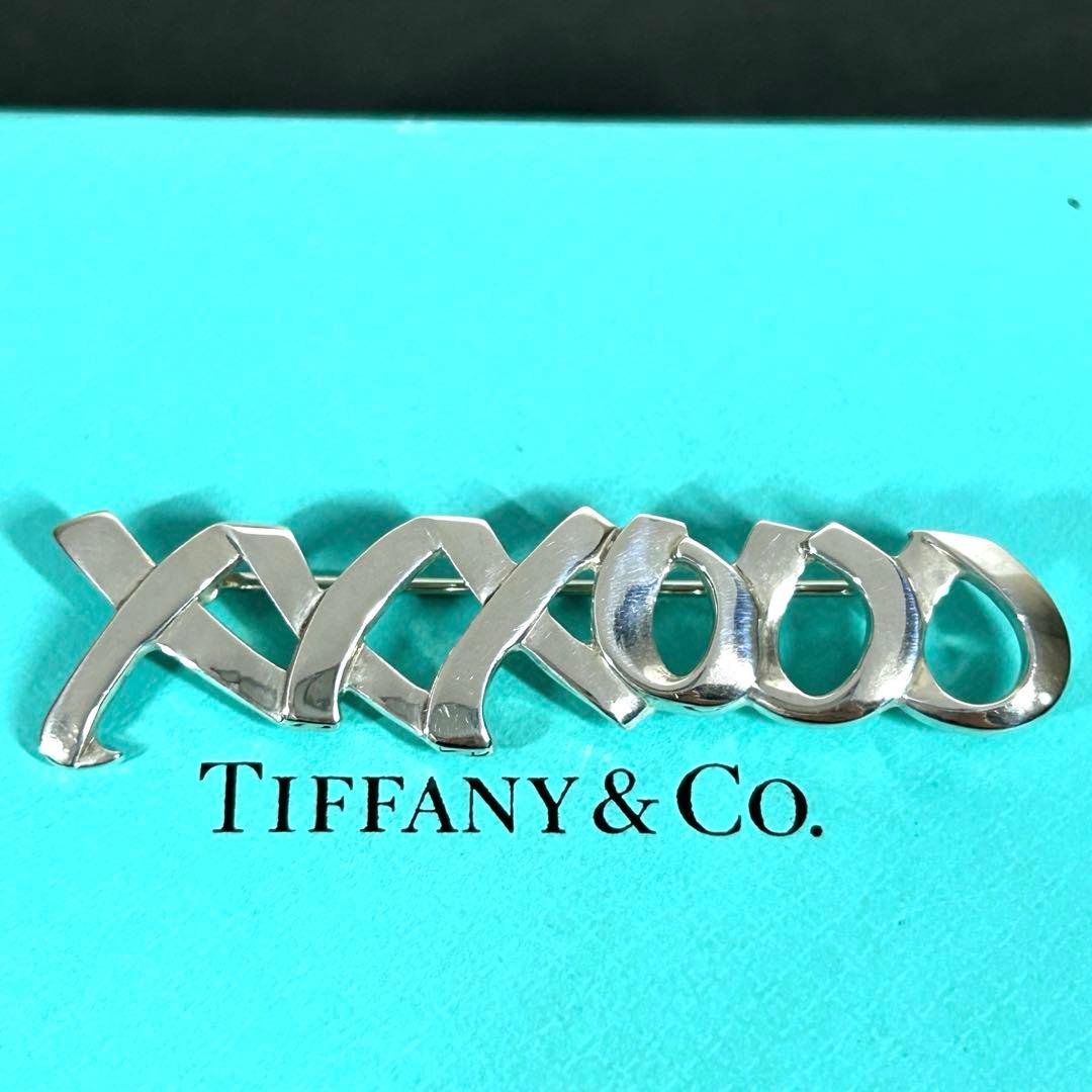 ティファニー ブローチ ラブ&キス シルバー925 ピンバッチ 5.5cm