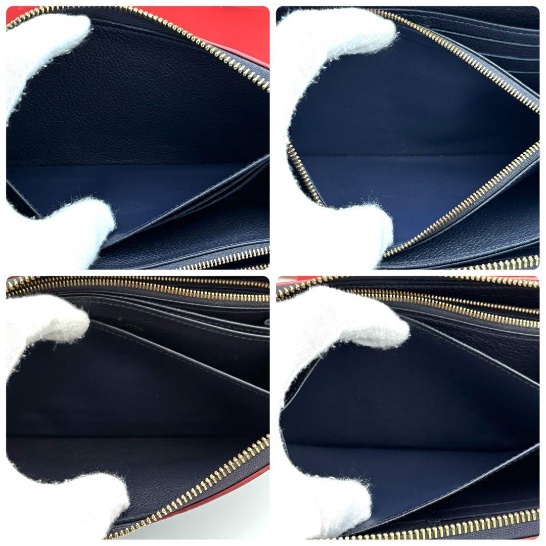 ☆極美品☆ルイヴィトン 長財布 ジッピーウォレット モノグラムアンプラント 紺