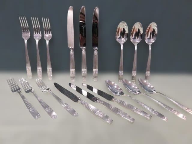 ラッキーウッド　ロッキンガム　未使用　保管品　18本セット　洋白銀　当時物　希少