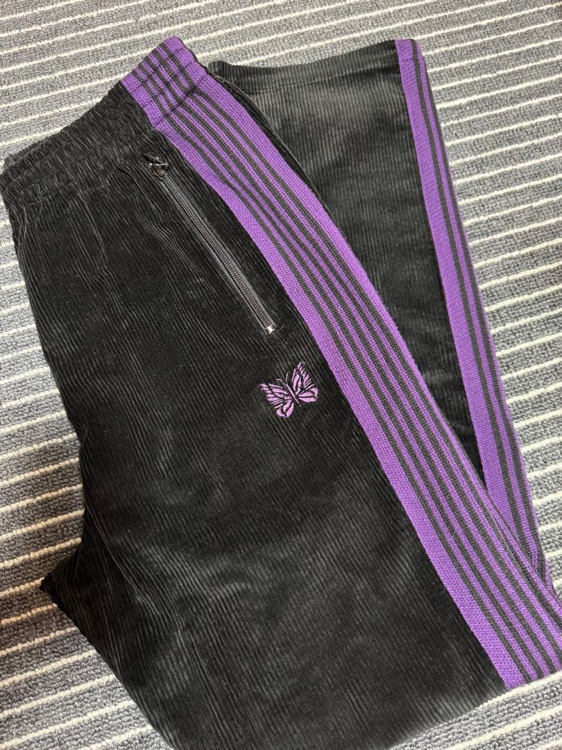 Needles コーデュロイパンツ S ブラック/パープル