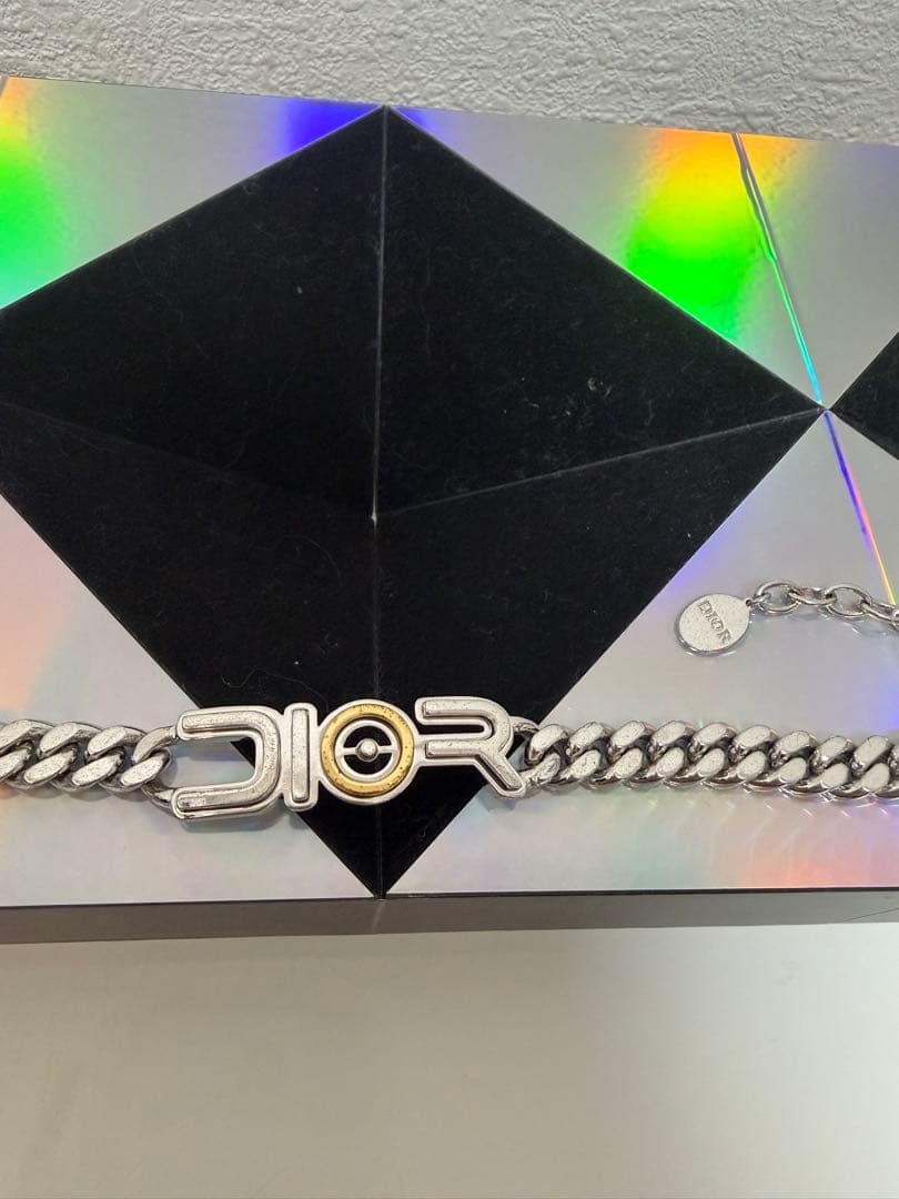 【美品箱レシート付き】Dior シルバーチェーンブレスレット