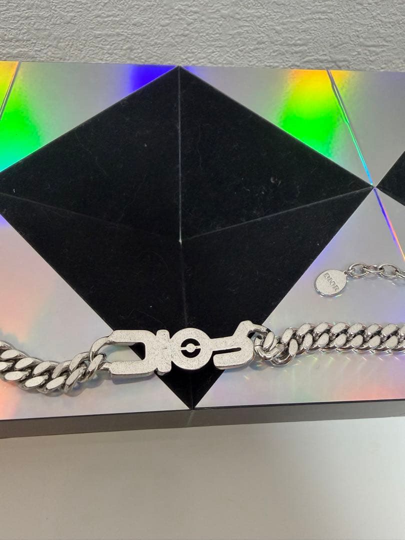 【美品箱レシート付き】Dior シルバーチェーンブレスレット
